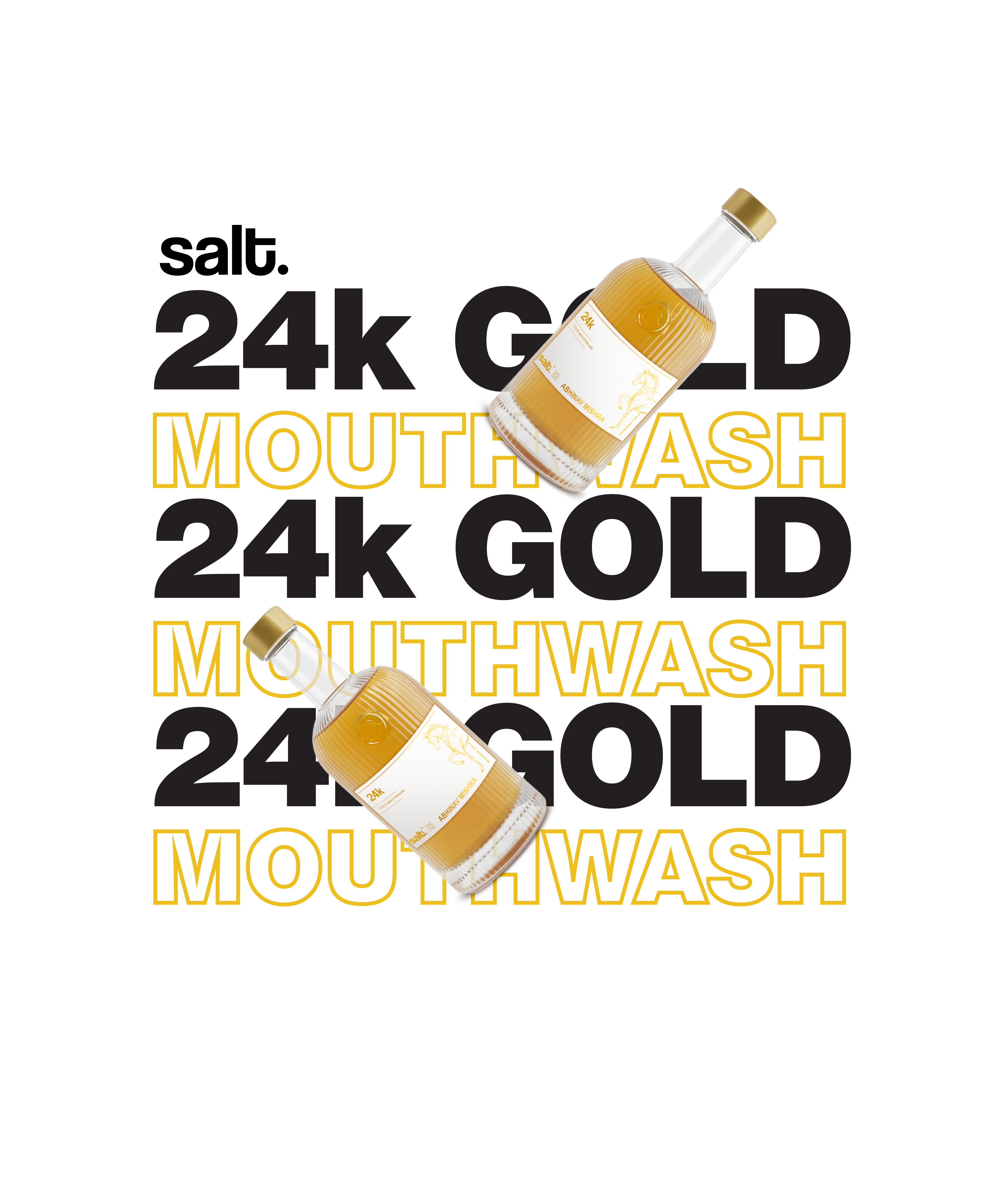 24k Gold Mouthwash - Strong Mint Flavour